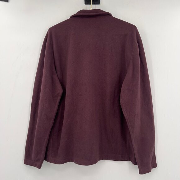 The North Face Mens Burgundy 1/4 Zip Long Sleeve Mock Neck Size L - Picture 2 of 8